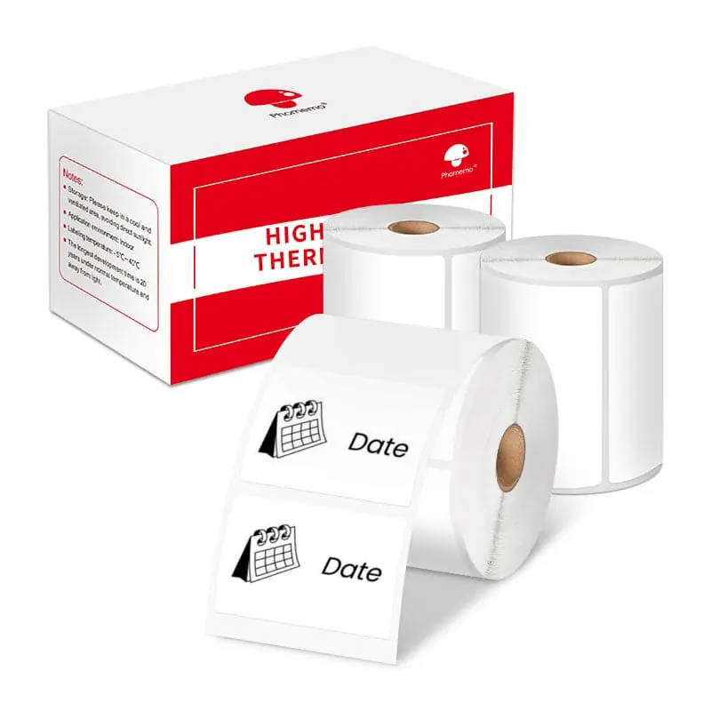 40×30 mm white labels, 3 rolls