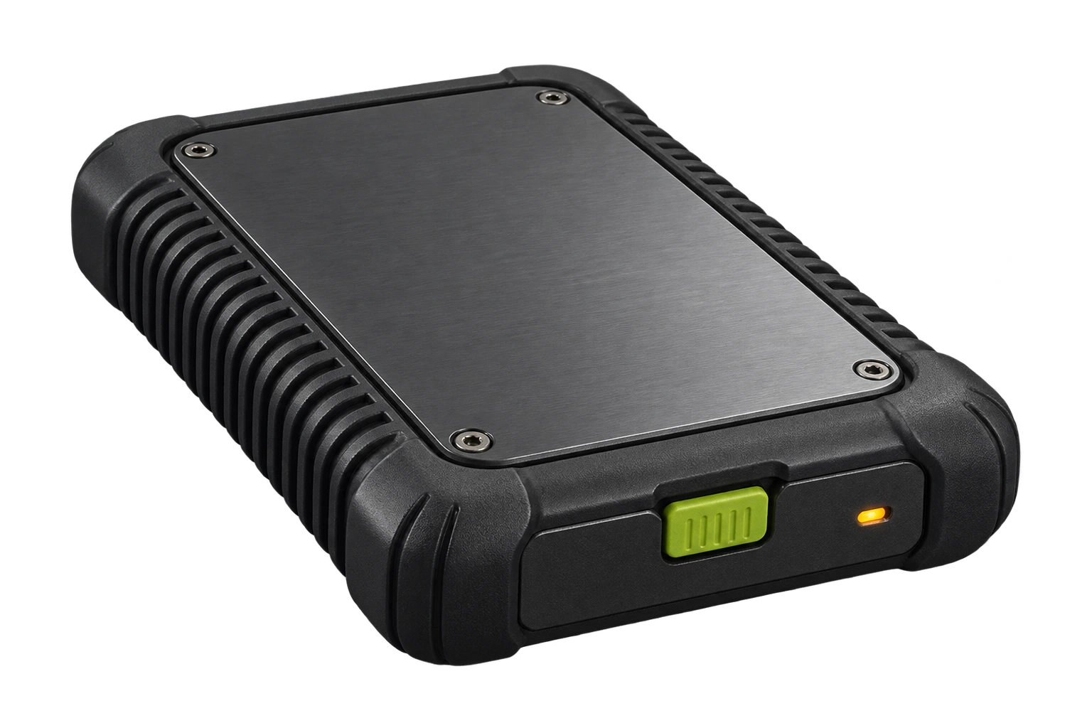 External drive with a QR inventory label